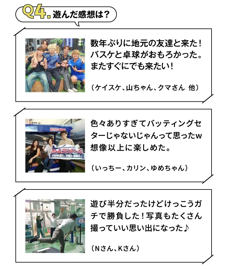 Q4遊んだ感想は？